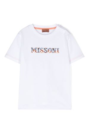 tshirt in cotone bianco MISSONI KIDS | MV8511Z0082100